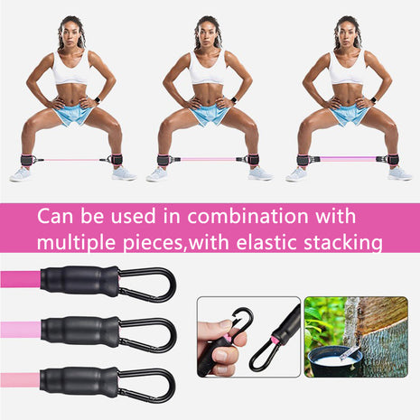 Correa de Tobillo Bandas de Resistencia Cadera Pierna Fuerza Cuerda Elástica Entrenamiento Fitness Hogar Yoga Pilates Crossfit Equipo de Gimnasio