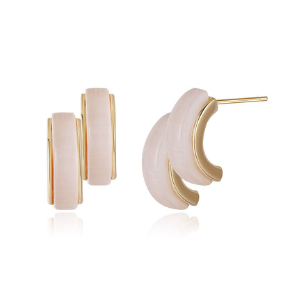 Fashionable 2 half High-end Earrings