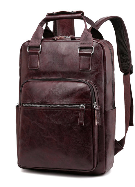 Mochila informal de piel sintética para viaje | Bolso de moda de negocios de gran capacidad