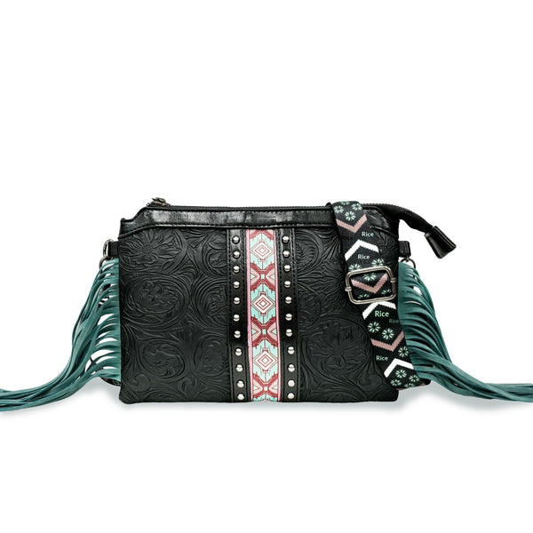 Bohemian Tassel Crossbody PU Leather Bag