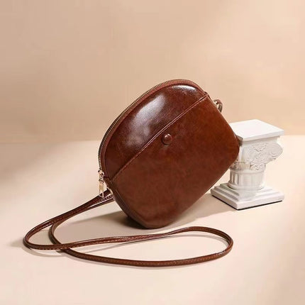 Brown Leather Shoulder Bag