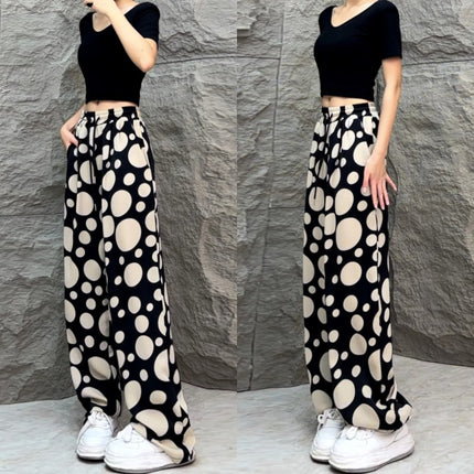 Drawstring Straight Wide Leg Casual Pants