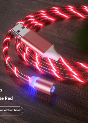 マグネット式2mケーブル マグネット急速充電 照明付きMicro USBケーブル LED