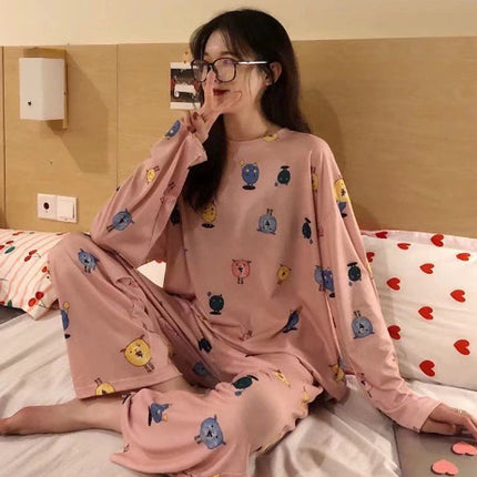Long Sleeve Autumn Ins Two-piece Pyjamas Set
