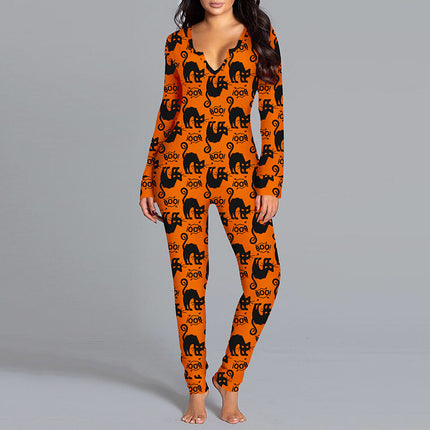 Halloween Long Sleeve One Piece Pyjamas