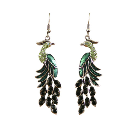 Retro Peacock Earrings