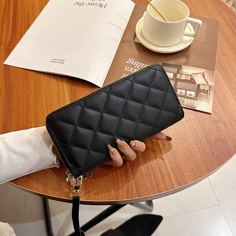 Rhombus Long Zip Purse