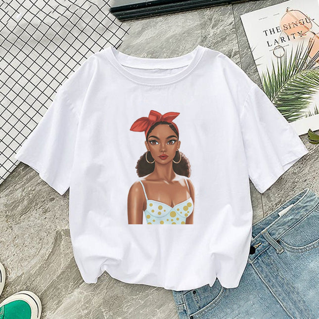 African girl short sleeve T-shirt