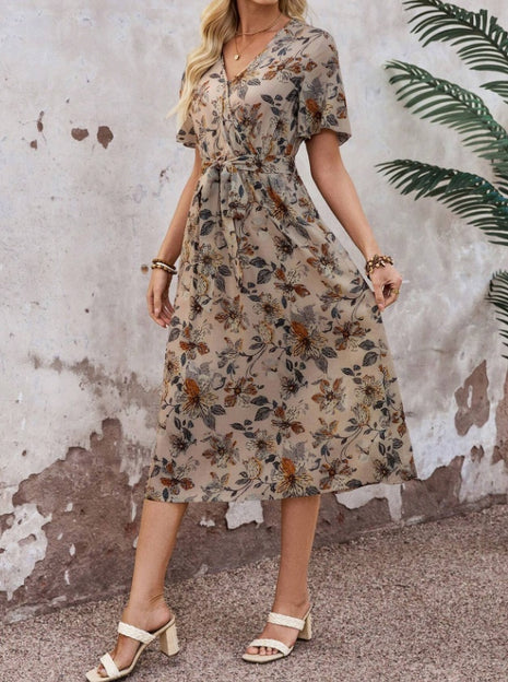 Summer Long Belt A-line Dress