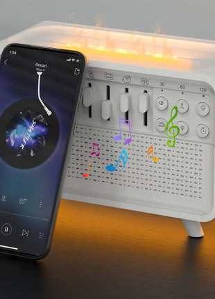 4-in-1 ホワイトノイズ、Bluetoothスピーカー、ナイトライト、加湿器のオールインワンマシン