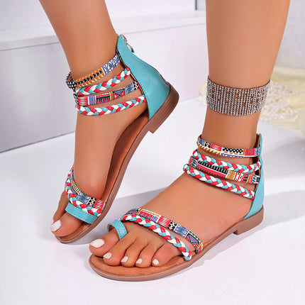 Ethnic Style Colourful Stitching Sandals