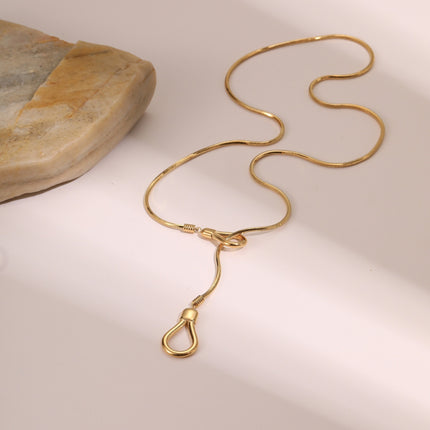 18K Gold Plated Adjustable Long Sweater Chain Necklace