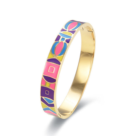 Pulseras de acero inoxidable y esmalte