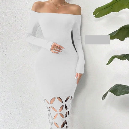 Shoulder Cut Out Bodycon Maxi Dress
