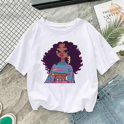 African girl short sleeve T-shirt