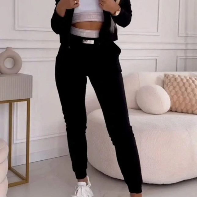 Slim Fit Versatile Long Sleeve Foreign Trade Trousers Suit