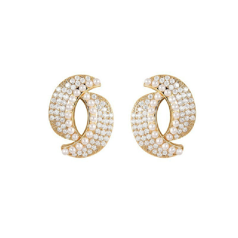 Full Jewelled Stud Earrings