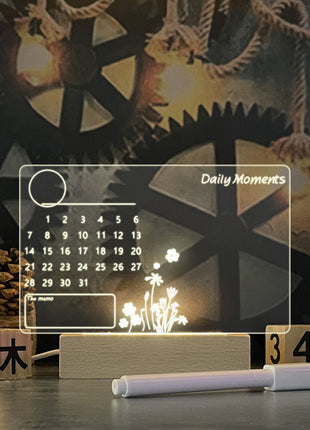 クリエイティブメッセージノートボードLEDライトUSBペン付き