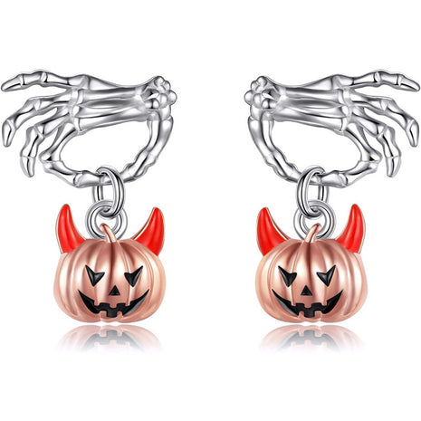 ハロウィン ゴーストハンド パンプキンヘッド スタッドピアス