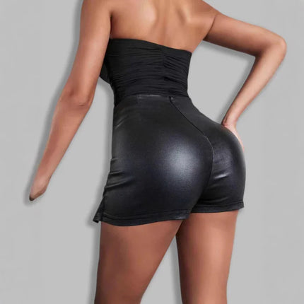 High Waist Leather Skirt