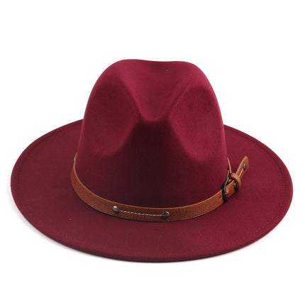 Flat Woolen Top Jazz Hat