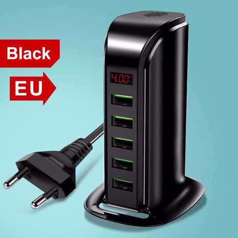Cargador inteligente USB de cinco puertos