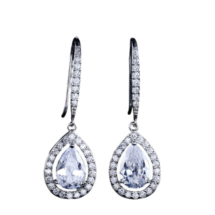 AAA Zircon Drop-shaped Ear Hooks