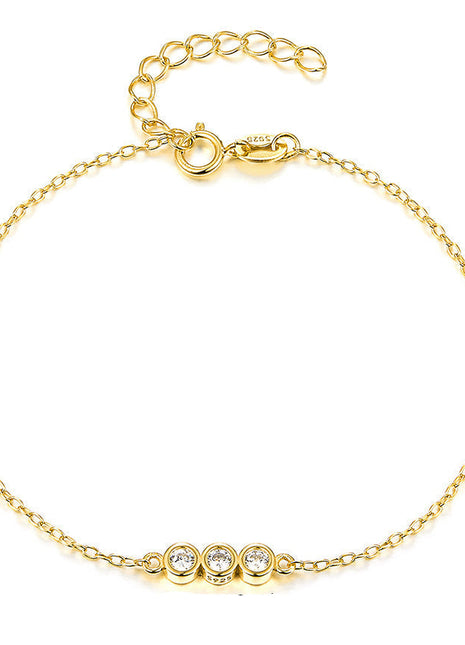 925 Sterling Silver Geometric Round Bracelet – Women's Elegant Jewelry
