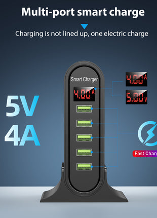 شاحن ذكي بخمسة منافذ USB