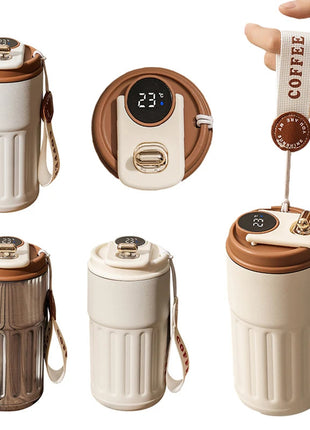 スマートデジタル保温ボトル – ステンレス製保温コーヒーマグ (450ml)