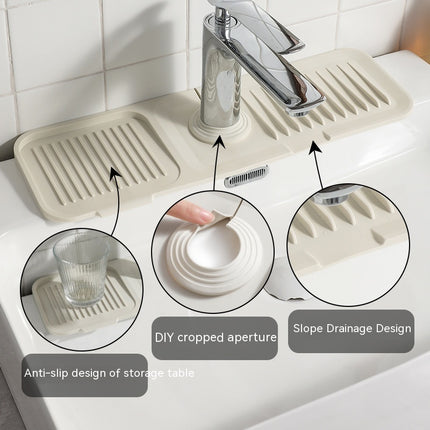 Faucet Silicone Mat Anti-splash with Drain