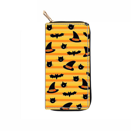 Halloween PU Long Zip Wallet