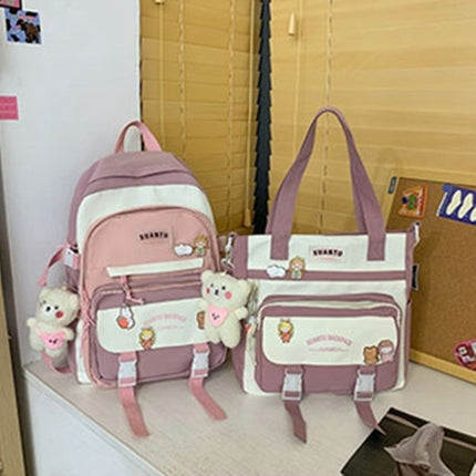 Korean Style Fashion All-match Large Capacity Backpack Set