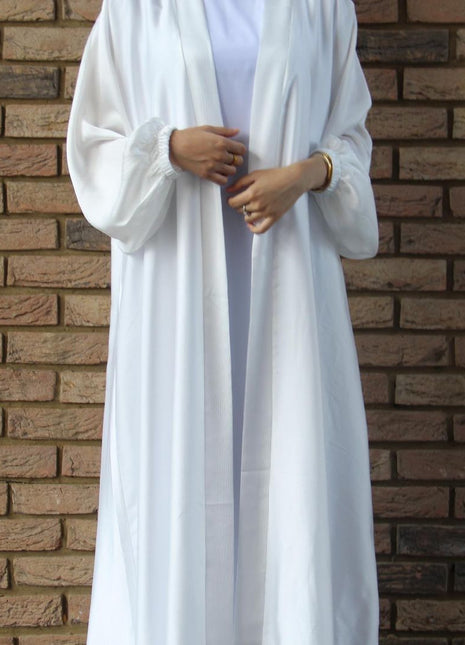Abaya Cárdigan de Satén Burbuja