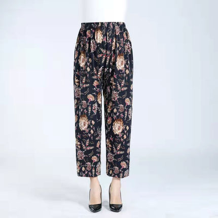 Loose Casual Ice Silk Stretch Nine-quarter Pants