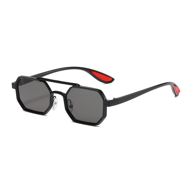 Oversized Metal Frame Sunglasses UV400