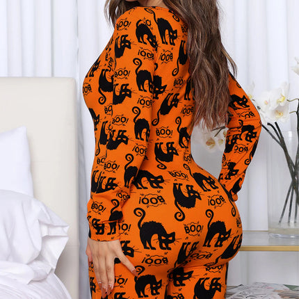 Halloween Long Sleeve One Piece Pyjamas