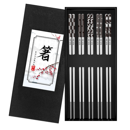 304 Stainless Steel Chopsticks Square Sets
