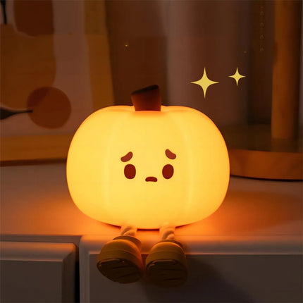 Home Decor Halloween Pumpkin Night Light Soft Silicone Lamp