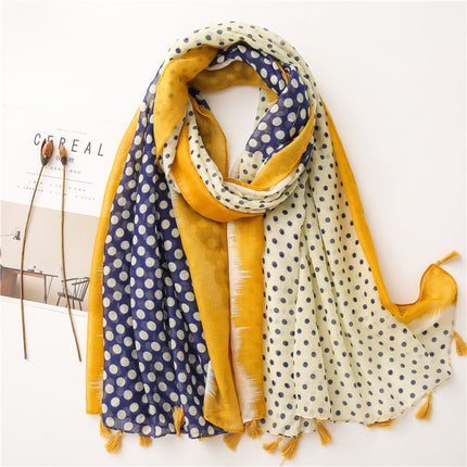 Japanese Style Artistic Cotton and Linen Scarf Bohemian Cashew