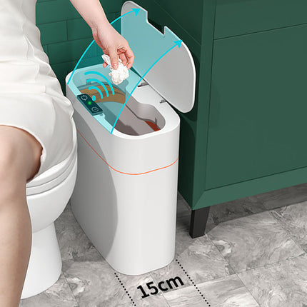 13L / 16L Smart Trash Can IPX5 Waterproof, Waved, Kick & Knee Induction with Lid