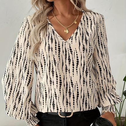 V-neck Elegant Autumn Shirt