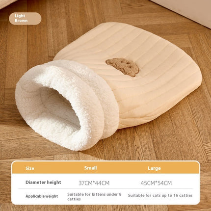 Sleeping Pet Nest Bag Warm Closed Pocket