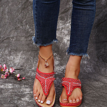 Rhinestone Wedge Mule