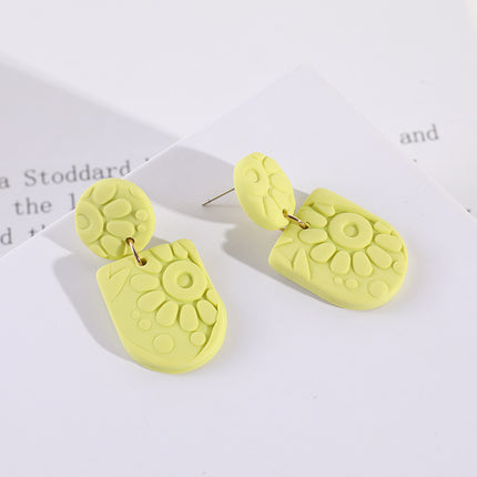 Embossed Sunflower Earrings