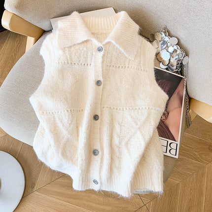 Twist Knit Design Vest