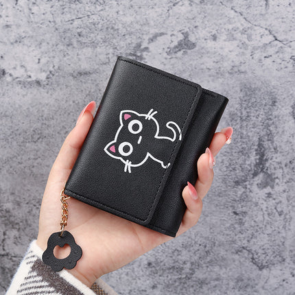 Cat Pattern Tri-fold Wallet