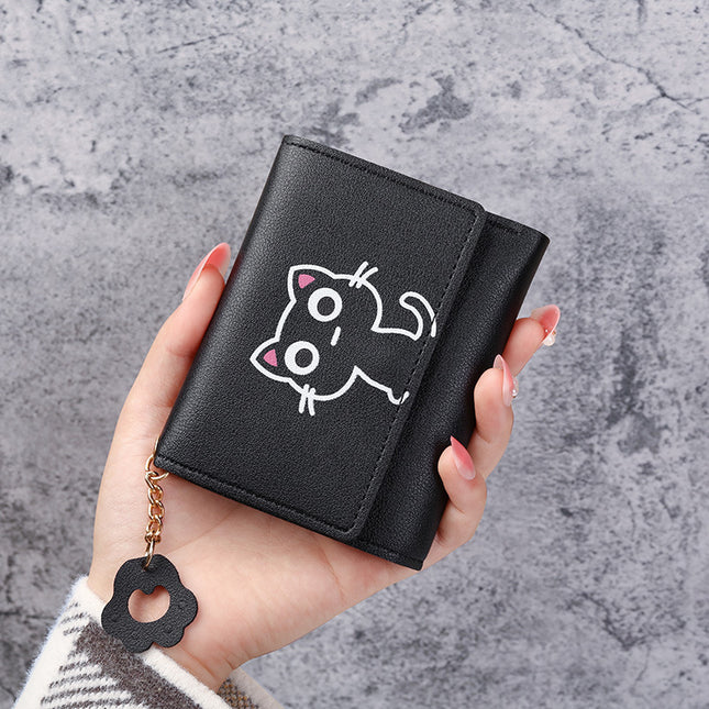 Cat Pattern Tri-fold Wallet