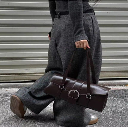 Vintage Leather One Shoulder Handbag