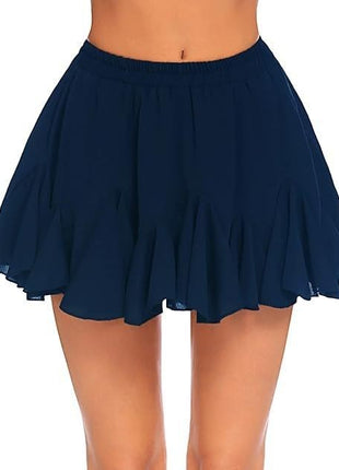 A- Line High Waist Pleated Mini Skirt